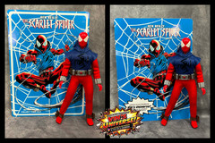 Custom 8″ Mego Scale SpiderMan Peter Parker Ben Reilly Scarlet Spider-Man & Case