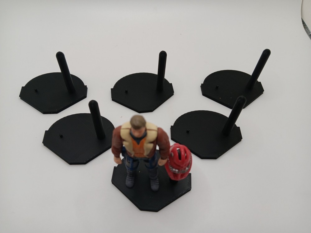 MASK kenner vintage action figure stands lot of 6 M.A.S.K. figure stands black