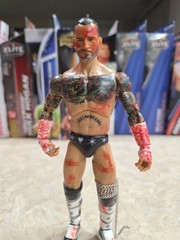 WWE AEW CUSTOM CM Punk Wrestling Action Figure Jazwares Bloody