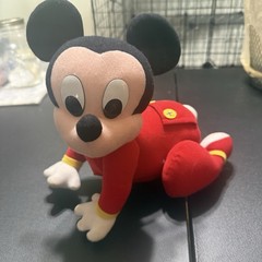 Vtg Disney Crawling Battery Operated Baby Mickey Mouse in PJs 1995 Plush WORKS