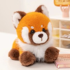 6.7in Raccoon Plush Toy Lying Stuffed Animal Pillow Cute Soft Gift