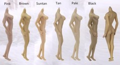 Black Skin Female Action Body JIAOU DOLL 1/6 European Shape Big Bust JOQ-10E-PS