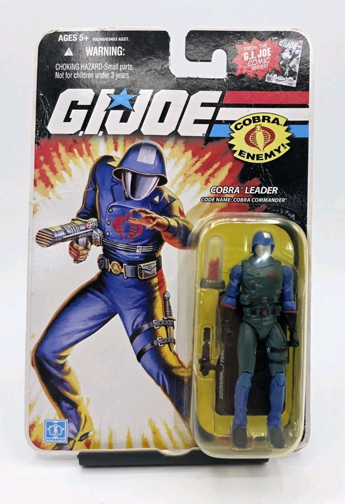G.I. Joe 2008 Anniversary Cobra Commander Figure New Card Wear