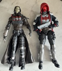 DC Collectibles Arkham City BATMAN Lot Of 2 SCARECROW RED HOOD Figures 🔥🔥