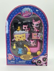Littlest Pet Shop G7 Bath Time Play Pack Mommy & Kittens Set 562 563 564