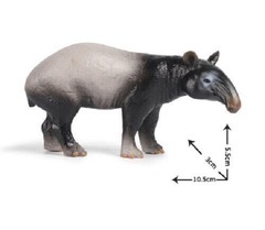 10.5cm Mini Tapir PVC Toy Wild Animal Figure Doll Kids Gift