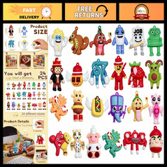 24PCS Brainrot Figure Set – Italian Character Display, Desk Decor & Gift for Fan
