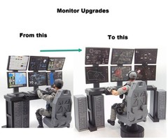 Custom 1/12 Scale Surveillance Command Center Computer Station Screen Upgrades