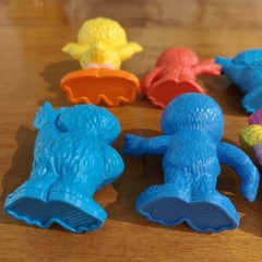 (10) Sesame Street Figures Hard Plastic Elmo Ernie Cookie Monster Big Bird ++