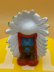 Smurfs 20144 American Indian Chief Smurf Colorful Headdress Vtg Figure Schleich
