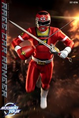 1/6 Power Rangers Red Turbo Ranger Figure U.S SELLER SooSoo Toys Hot Rage Car