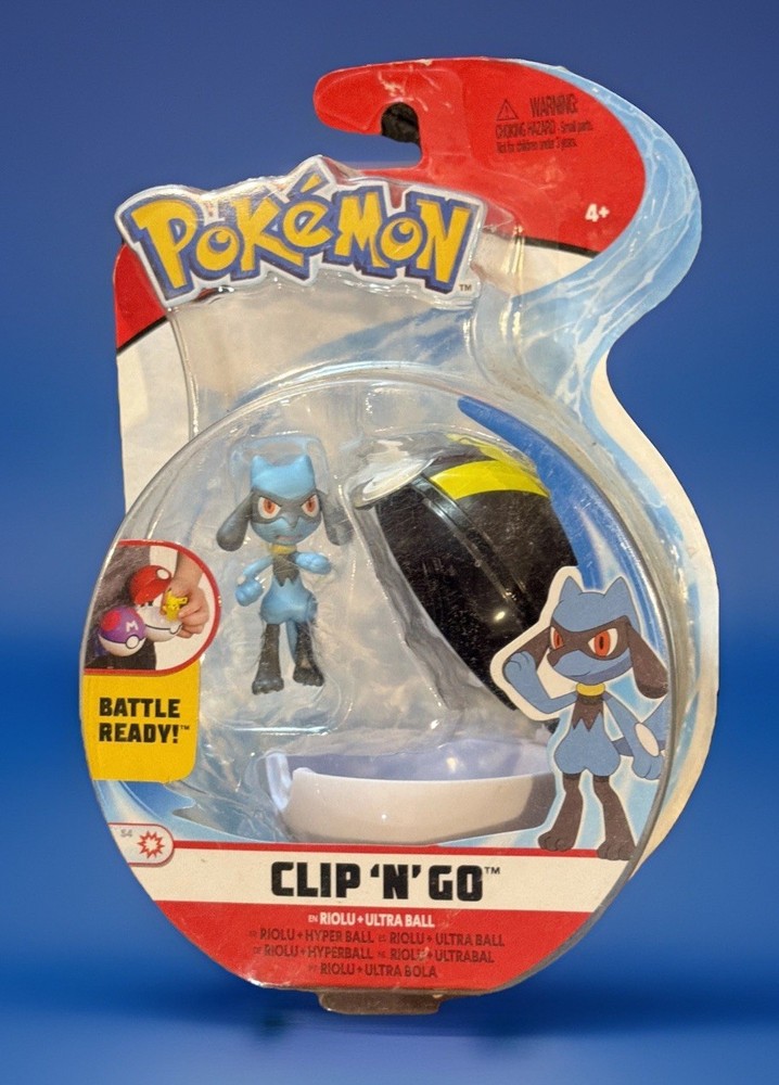 Pokemon Clip ‘N’ Go RIOLU + Ultra Ball Battle Ready Action Figure Toy NINTENDO