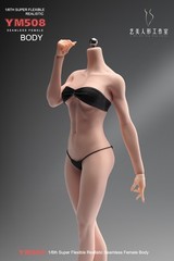 YM508 1/6 Female Seamless Silicone Fitness Body Pale Detail Flexible 12″ Figure