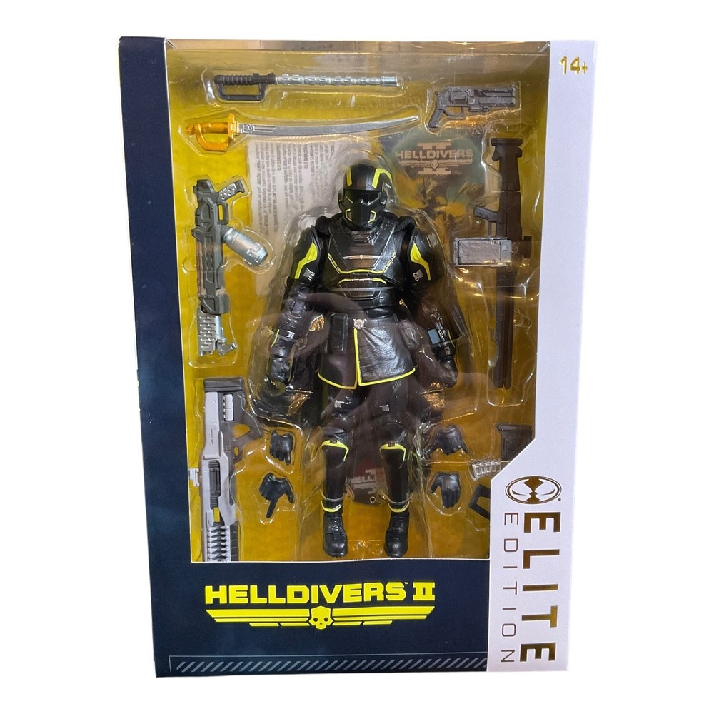 McFarlane Toys Helldivers 2 B-01 Tactical Elite Edition 7″ Action Figure In Hand