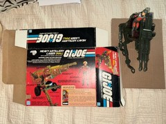 G I Joe HAL HEAVY ARTILLERY LASER 1982 with Box & Data Card & Figure Included