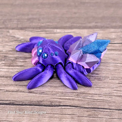 Crystal Spider 3D Printed Articulated Flexi Fidget Toy Gift – 2″ Long