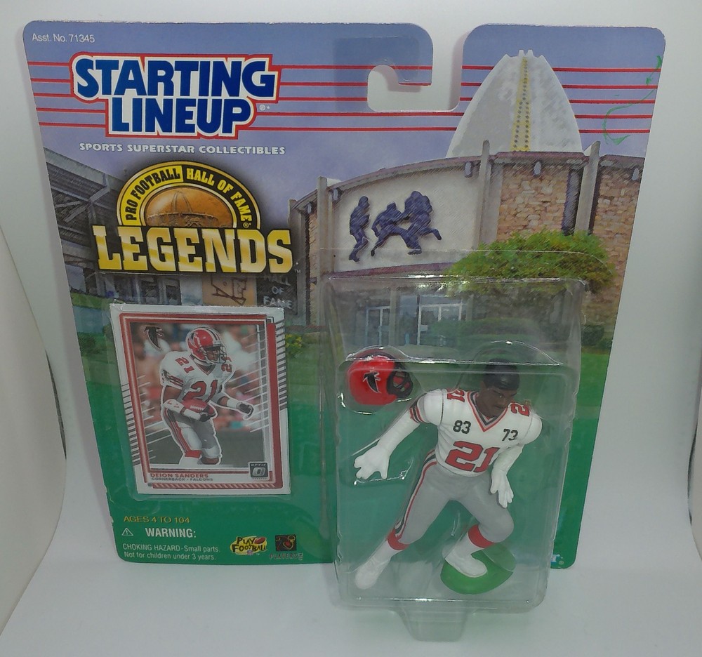 Deion Sanders Atlanta Falcons Packaged Custom Starting Lineup SLU NFL Football