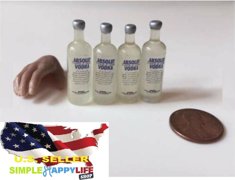 4 bottles 1/6 vodka wine Dollhouse Miniature Bar Drink Decor for Hot Toys ❶USA❶
