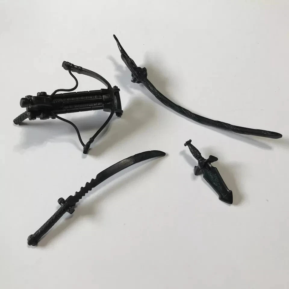 TMNT Next Mutation Crossbow Sword Dagger Axe Ninja Turtles Dragon Lord Lot of 4