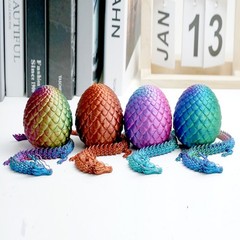 4PCS 3D Printed Dragon Egg Model,Articulated Animals figure,Toys Home Decor