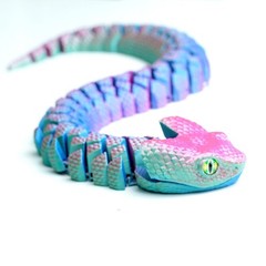 3D Printed Big Headed Snake Model,Articulated Animals Figure,Toys Home Decor