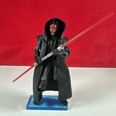 Star Wars Black Series 6” #02 Darth Maul TRI-LOGO Complete w/Custom Cape & Stand