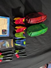 Retro/Vintage Space Pod Fistful of Aliens Pods And Launcher Lot, Red Green 1997
