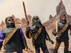 Planet of the Apes – Set of (3) Bandoliers and Clubs – 1:9 8″ Mego/Neca Scale