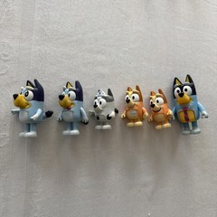 Bluey Family Friends Action Figure Lot of 4 Complete Bingo Muffin Bandit