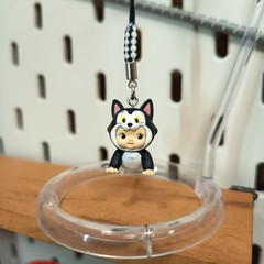 KEWPIE Baby as PINOCCHIO FIGARO CAT 1″ Mini Figure KEYCHAIN Toy Miniature Disney