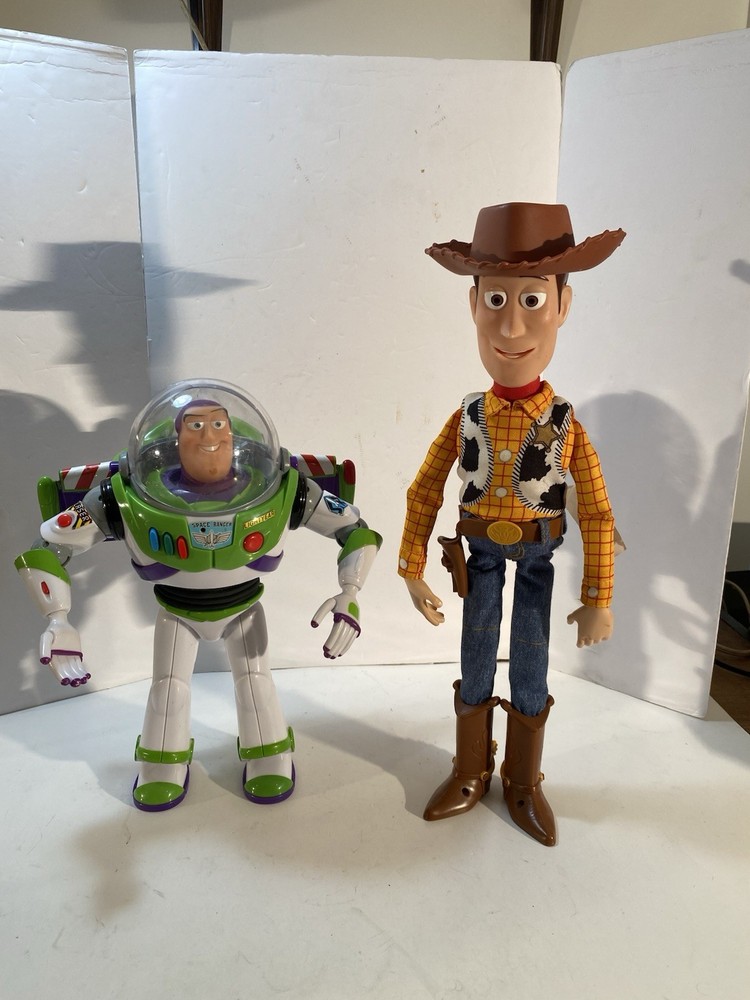 Thinkway Toys Drop Down Woody And Buzz Lightyear Tested Works