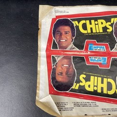 Vintage 1977 Empire Chips TV Show Childs Original Ride On Motorcycle Decal Sheet