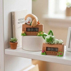 Pokemon Character Desk Clock Figure Pikachu Sylveon Rowlet Sprigatito