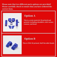 3D DIY Head Cannon Shoulder Skirt Armor or Hand Upgrade Kit For SS86 Soundwave