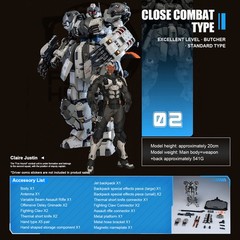 Gray Heavy Armor Mech Action Figure 3-Piece Set Articulated Robot Collectible Mo