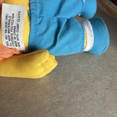 1990 Bart Simpson 8.5” Plush Doll with Plastic Head Orange Shirt Free US Ship