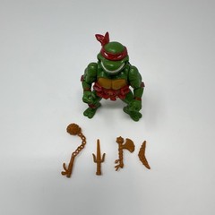 TMNT Storage Shell Raphael Action Figure Playmates + 4 Accessories