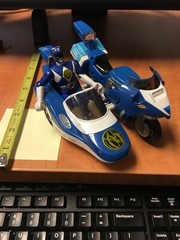 Vintage 1993 Bandai Power Rangers Triceratops Rex Battle Bike w/ Figure