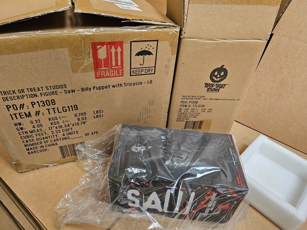 QUANTITY 1 NEW Saw Billy Puppet with Tricycle 1:6 Figure Trick or Treat Studios