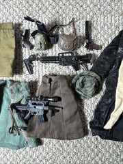 12″ ACTION FIGURE ACCESSORIES – 1/6 – WEAPONS, CLOTHES, AND ACCESSORIES LOT