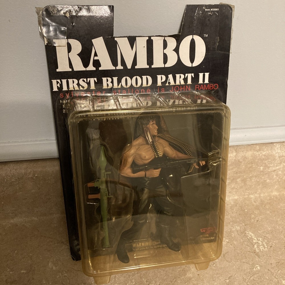 N2Toys 2001 RAMBO First Blood Pt II Sylvester Stallone Rambo Action Figure READ