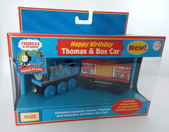 Learning Curve Wooden Thomas Train Happy Birthday Thomas & Box Car! New 2006
