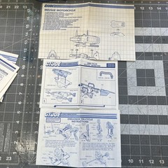 Vintage • G.I. Joe BLUEPRINTS / INSTRUCTIONS LOT (28 pcs) • Combat jet, Etc.