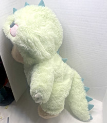 Handmade 12″ Fully Jointed Green Dinosaur Teddy Bear Plush Get A Hug Co. NWOT