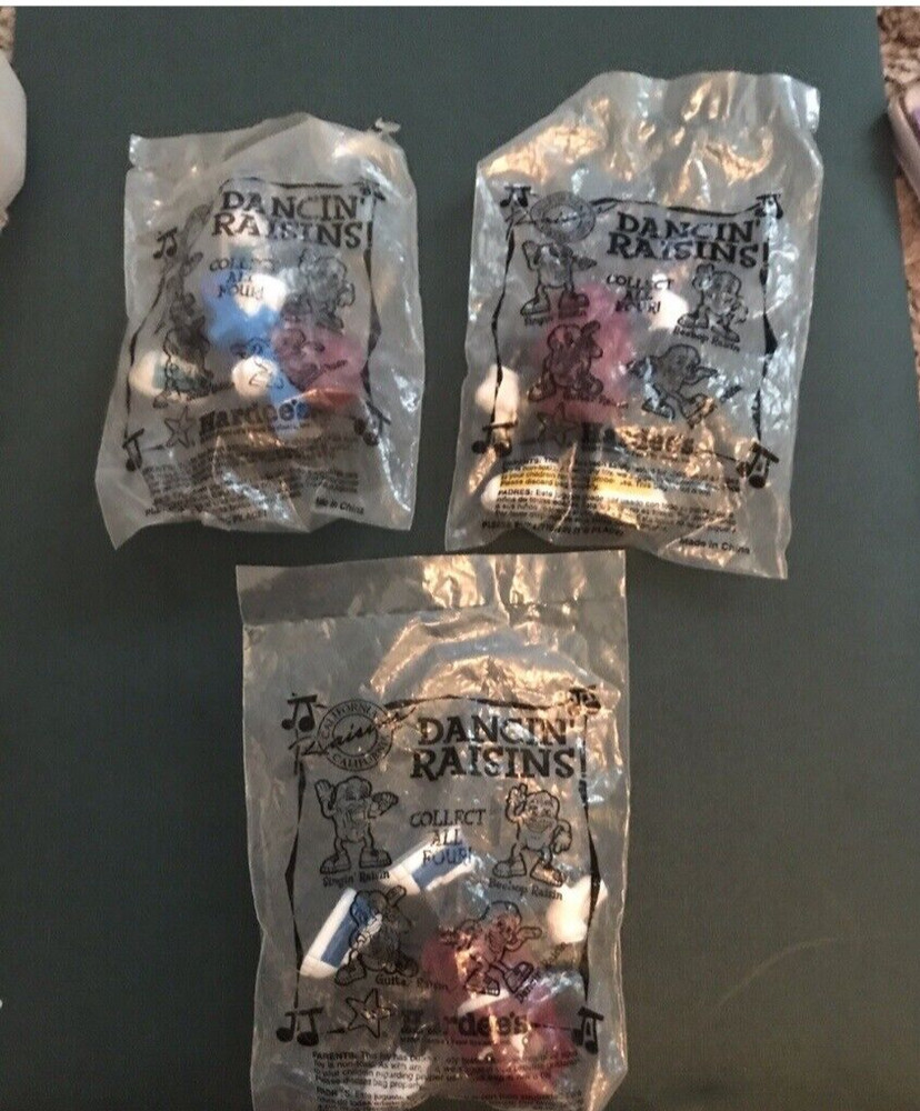 Lot of 3 Vintage California Raisins Figures Raisins. Set of 3. 2001