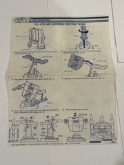 Air Defense ORIGINAL Blueprints Vintage 1985 Hasbro G.I.Joe ARAH
