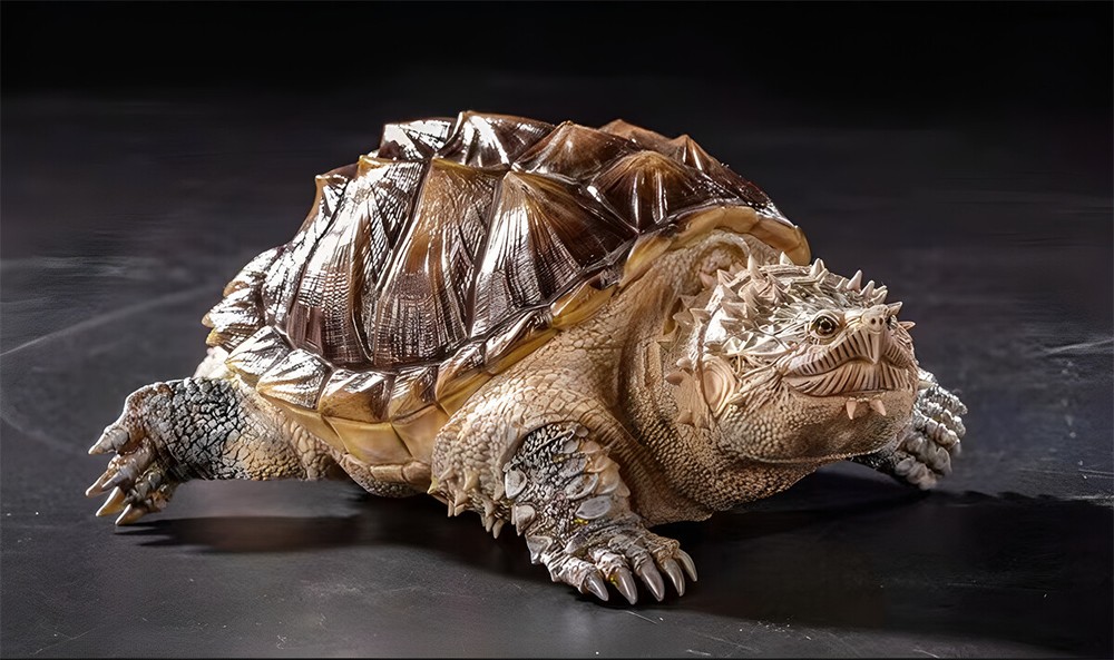 Bowuzhi Chelydra Serpentina Figure Tortues Animal Reptiles Turtle Model Gift Toy