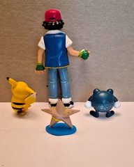Vintage Pokemon Ash Ketchum pikachu polywhirl staryu figure lot TOMY 1998