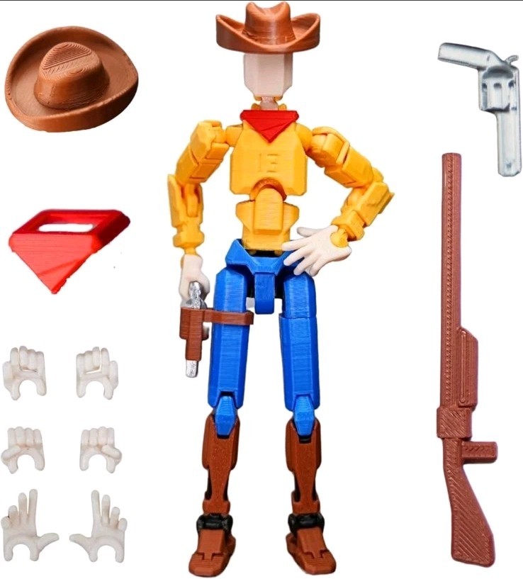 Cowboy T13 Action Figure｜Assembly Completed｜ 3D Printed Dummy 13 for Collectors｜
