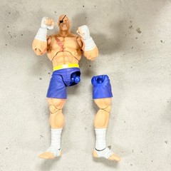 BW-SGT-WHT: 1/12 White Fabric Boxing Shorts for Storm Arena Sagat Action Figure